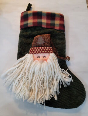 18" Christmas Stocking 3D Santa Claus Design Impressions